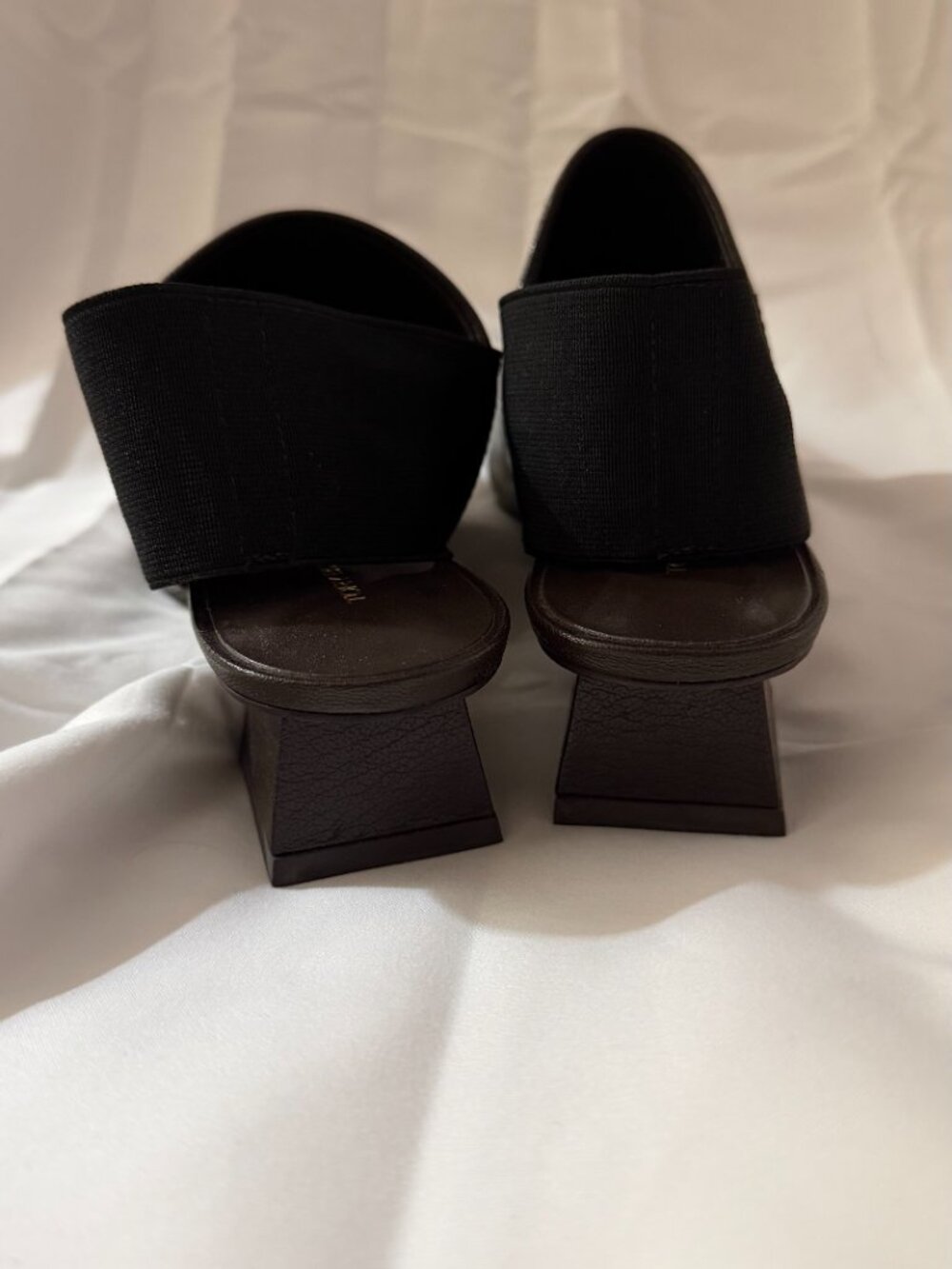 Tory Burch Square-Toe Brown Leather Slingback Mules Size 7.5 NWOT - Picture 5 of 7